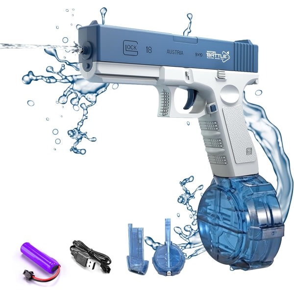 Elektrisk vannpistol 32 Ft Range Automatic Water Gun 420Cc+58Cc Vattenpistoler med stor kapasitet