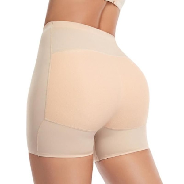 Butt Lifter Bukser Sømløse Polstrede Underbukser Kvinder Butt Pads Høj Talje Tummy Control Shapewear BEIGE BEIGE M