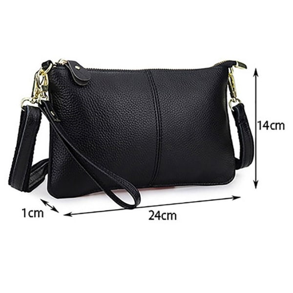 Yksinkertainen olkalaukku Crossbody-laukku MUSTA BLACK