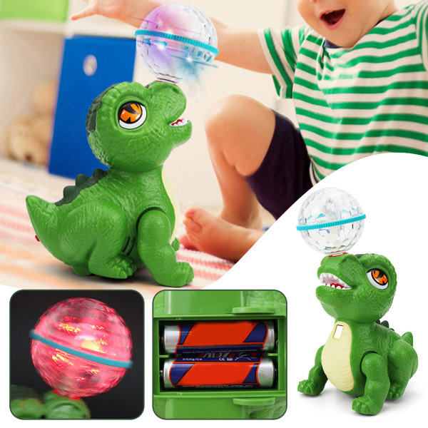 Elektrisk dinosaurie dansleksak for bebis Hållbar höstsäker musik let leksak Idealisk gave til pojkar, flickor 1.