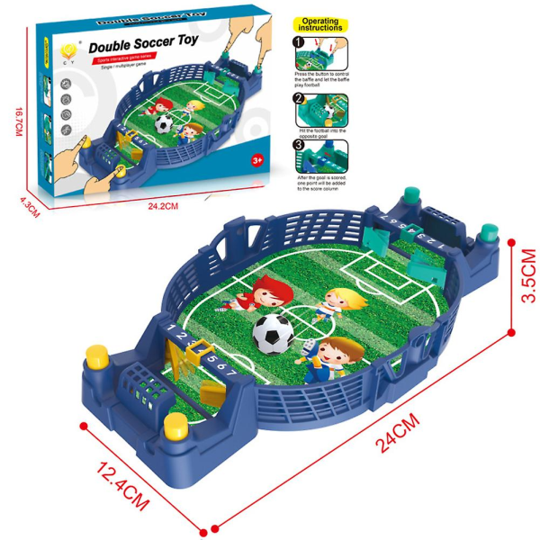 Bordfodboldbord kompatibelt med familiefest Fodboldbrætspil Desktop Interaktivt fodboldlegetøj Børn Drenge Sport Bærbart spil Gave Udendørs Mini Blå
