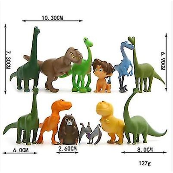 12 st/set Den Gode Dinosauriern Arlo Figur Leksaksmodell