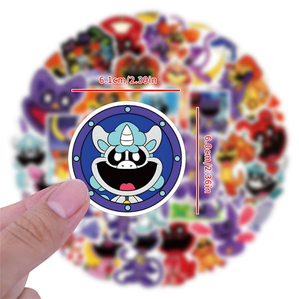 45 cm Smiling Critters Plysch Katt Tupplur Dag Mjuk Fylld Docka Leksak Ba 50pcs Smiling stickers