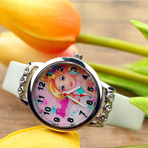 36MM Barbie Barn Båndklokke Diamantklokke Motejenteklokke Rose red