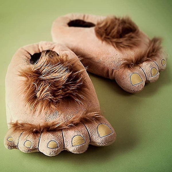 Luksuriøse Unisex Adult Hobbit Feet Hjemmesko Halfling Plys