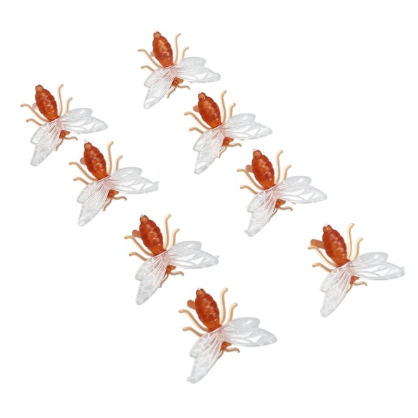 50 st bee ornament mini söt plast honungsbi dekoration för träddörr vägg trädgård trädgård