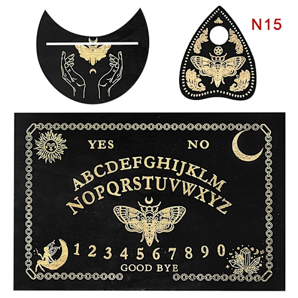 Divinasjonspendelbrett i tregravert magisk tavle Ouija Boa - Perfekt 15