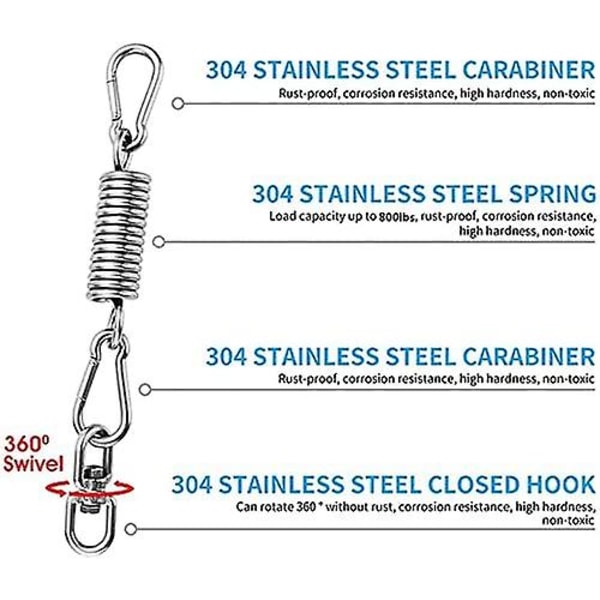 Heavy Bag Hanger Set, Stainless Steel Swivel Chain W