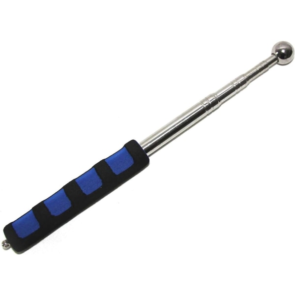 2 stk. 140 cm Rustfrit Stål Bærbar Teleskopisk Social Distans Stick Pointer, Udvidbar Håndholdt Social Pointer Stick Mål Social Distans (Blå)