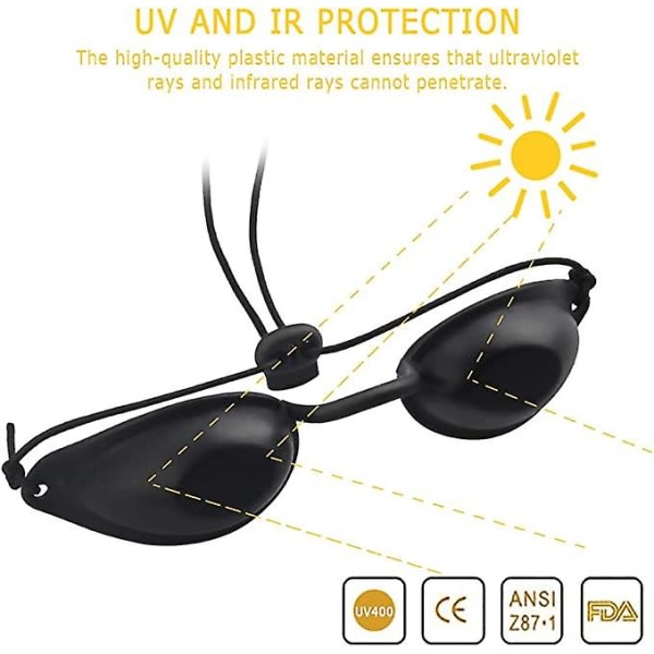 3 st Uv-skyddsglasögon, solariumsglasögon Sun Studio ögonskydd, pålitliga infraröda solariumskyddsglasögon för laserterapi, Ipl Hair Rem