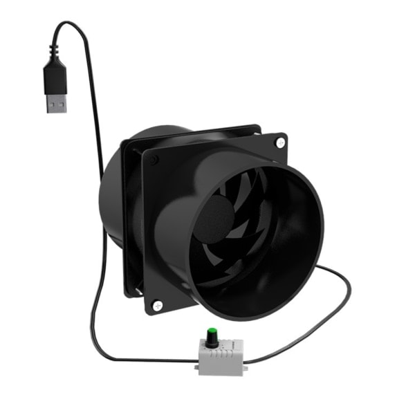 USB Justerbar Hastighet Lodde Røyk Absorber ESD Røykavtrekksvifte Rørkanal Avtrekksvifte med 1/3/6M Rørventilator null - Vifte 6m rør null - Fan 6m tube