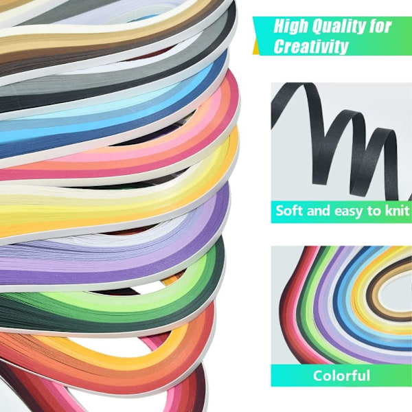 900 stk Strimler Sett Papir Quilling Sett Strimler per Pakke Papir
