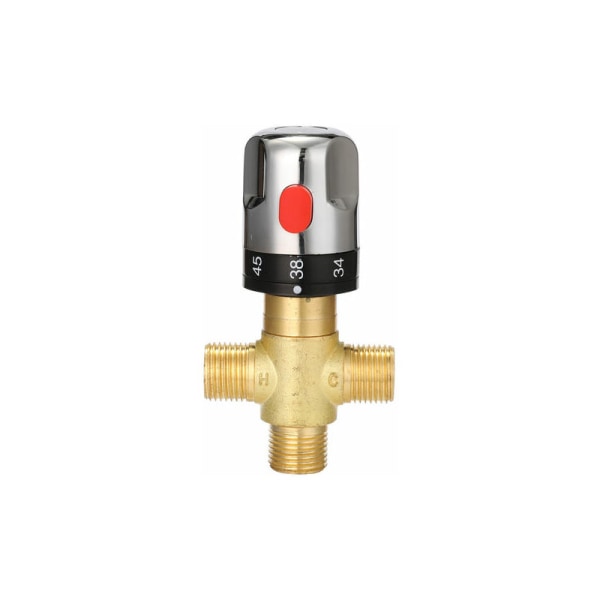 Justerbar termostatisk baderomsblandare Vattenblandare Mässing Hot/Col