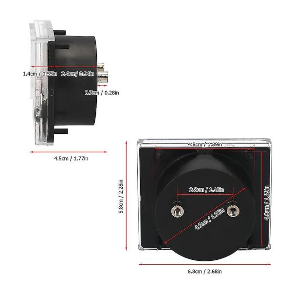 Analog strømmålerpanel Amperemeter Gauge Klasse 2.5 Nøyaktighet Dc 0-15a Analog Amperemeter Ampere Måling Tester Gauge Panel-dc 0-15a-