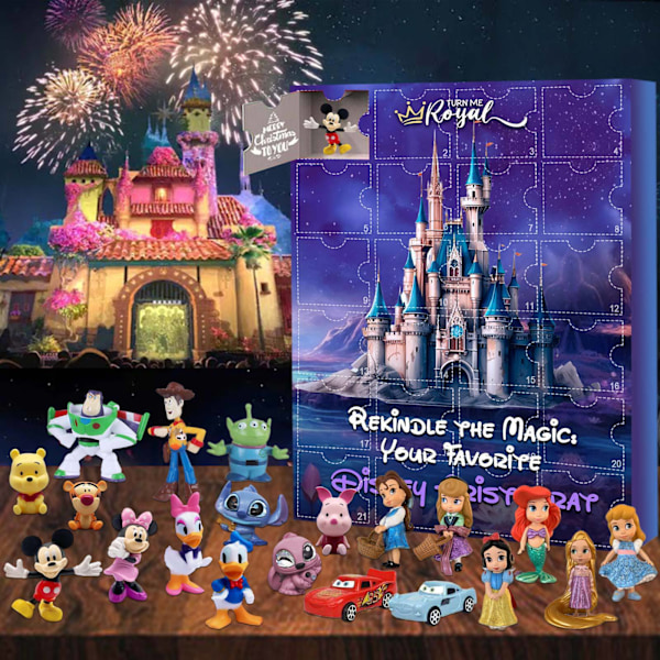 2024 Söta tecknade adventskalender, 24 dagar med minifigurer julnedräkningskalender, 24 st söta tecknade minifigurer docka julklappar Type B