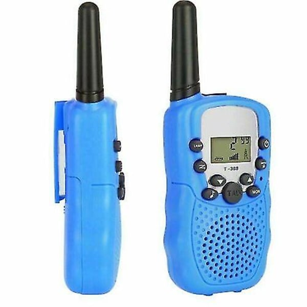 Walkie Talkies T388 Lang rekkevidde Walkie Talkie for barn 1 par Blå