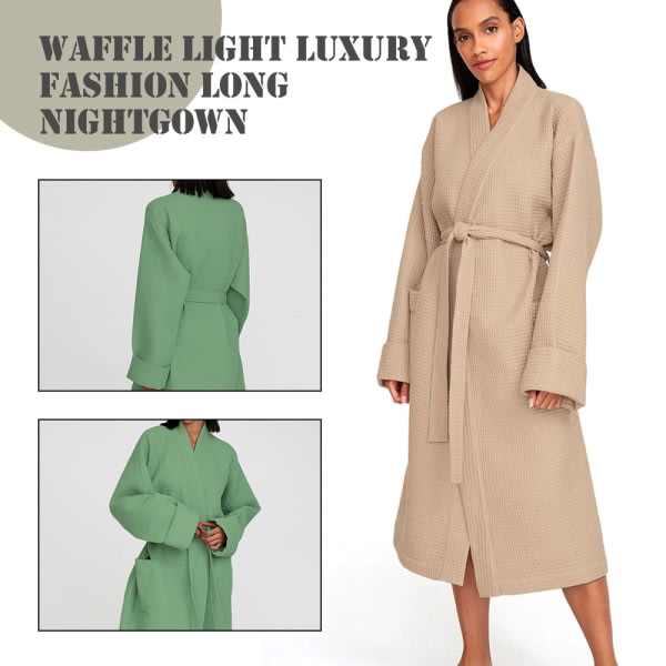 Enkel nattlinne för kvinnor Elegant bekväm pyjama för hem i sovrummet Grön L