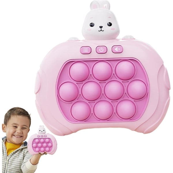 Pop It Game - Pop It Pro Light Up Game Quick Push Fidget Game Pink Rabbit