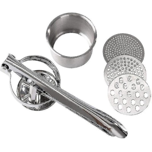 Premium Spaetzle / Kartoffelpresse i rustfrit stål med 3 siktindsatser