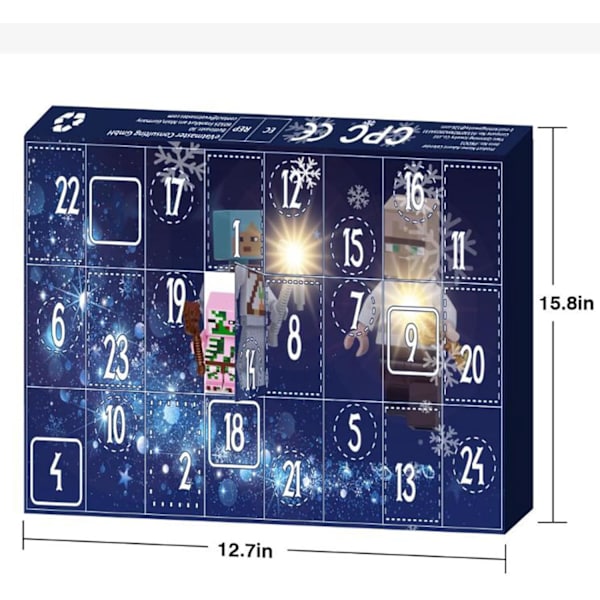 Adventskalender 2023 - 24 søte spillfigurer med juletema