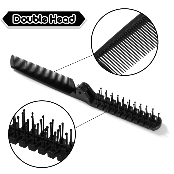 Plast Afro Pick-hårkam glatt hårplukk-kam Plast med bred tannhårplukking Kam Frisørstylingverktøy for naturlig krøllete hårstil, svart