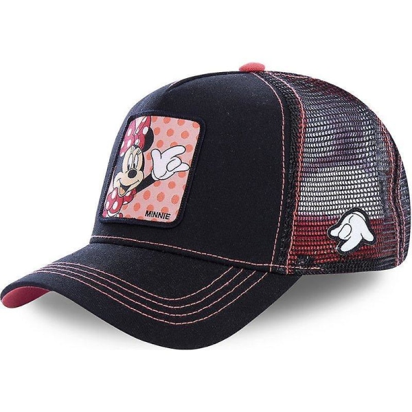 Mickey Snapback Bomulds Baseball Cap & Dad Mesh / Trucker Hat MINNIE BLACK PINK
