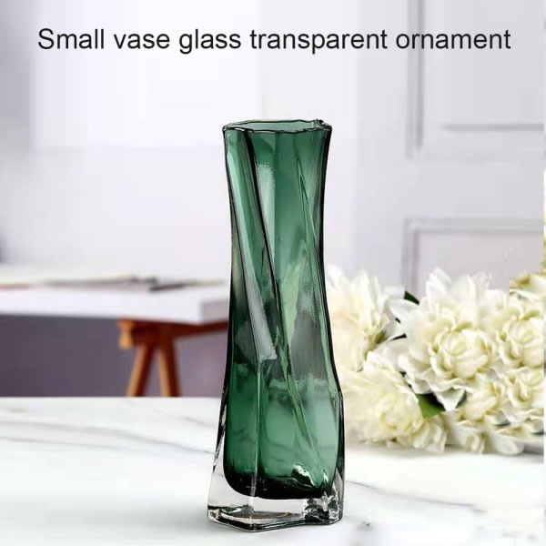 Vriden blomkruka i glass Enkel konstdesign Kreativ oregelbunden kristallbeholder for hemväxter 3 størrelser Medium