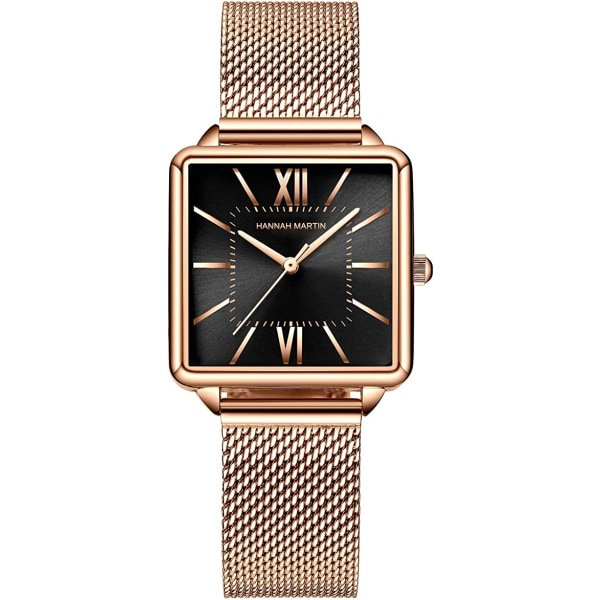 Naisten watch, tyylikäs neliö kellotaulu, läpinäkyvä runko