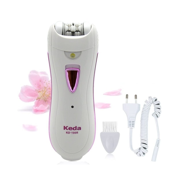 Epilator for kvinner, for ansikt, armhule, bikini og ben, med LED-lys