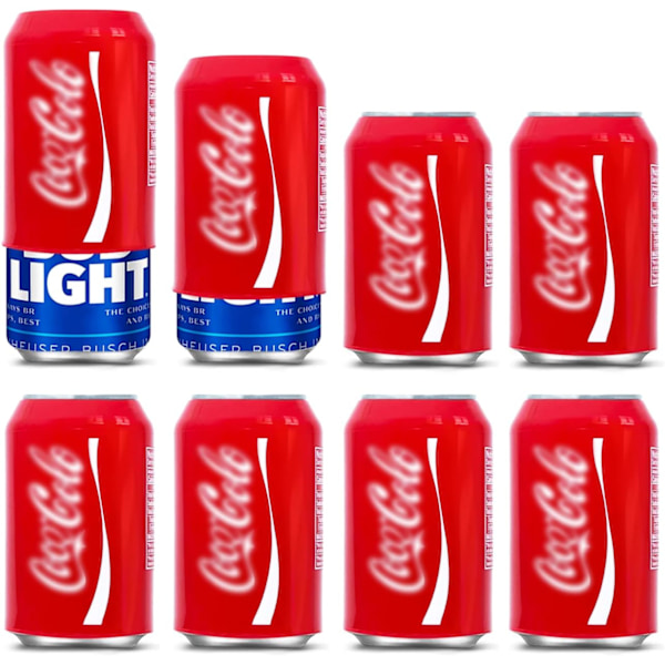 Silikone Sleeves med sodavandsdåse-look til 12FL OZ 355ml dåser (Rød)[YDE]