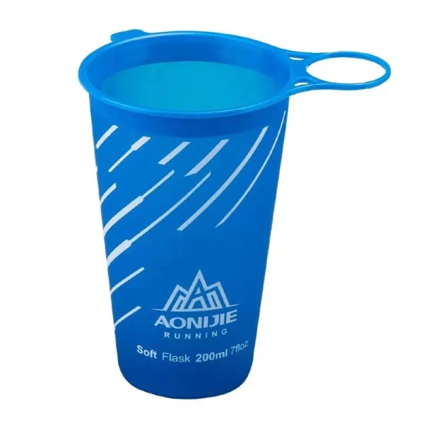 AONIJIE 170ml 200ml 250ml 500ml 350ml 600ml Løbesportcykel Blød Vandflaske Sammenfoldelig TPU Blød Kolbe Vandpose ko blue cup 200ml