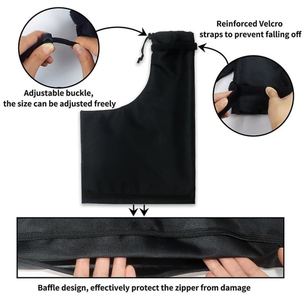Leaf Vacuum Collection Bag Oxford Kangaspussi Hengittävä kiristysnyörillä lehtipuhaltimille ja ultrapuhaltimille musta