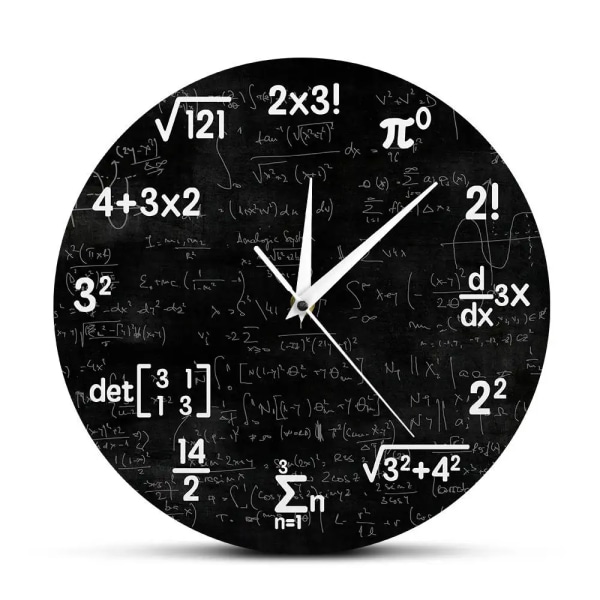 Matematik Väggklocka Matematikklocka Examen Presentpresenter För