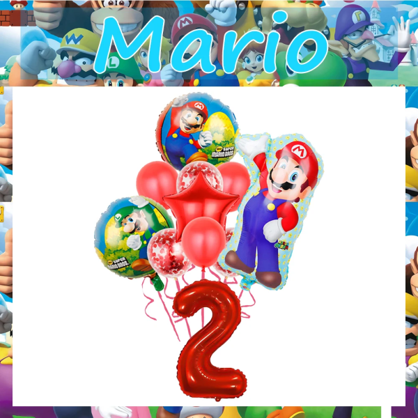 Marioed Super Bro Dekorative Ballonger Til Fest Bursdagsfest Dekorasjon Gutt Festtilbehør Baby Shower Familie Folie Latex Glob Ballon 11Pcs-2