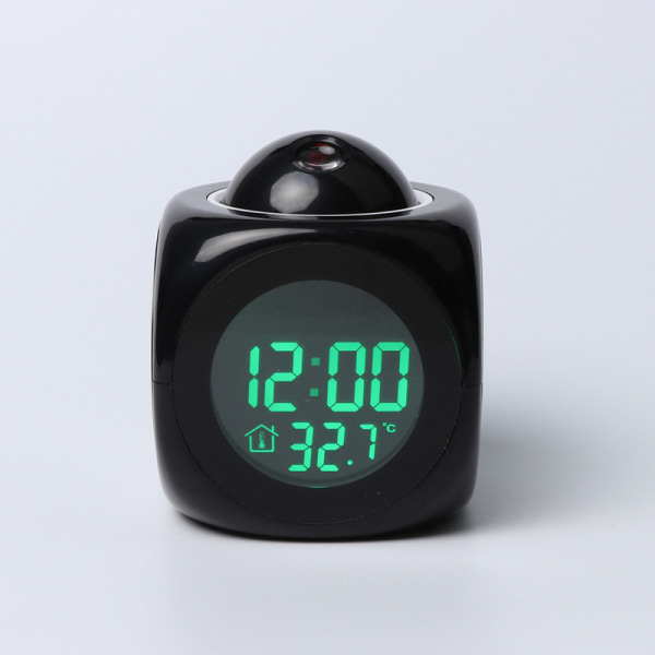 Projektorväckarklocka Digital klocka Projektor i taket med rösttalande temperaturvisning