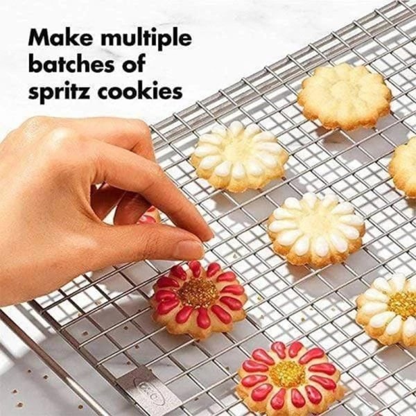 Cookie Making Machine Cookie Biscuit Maker med 20 formar og 4 rørs Bakverkssett Silver