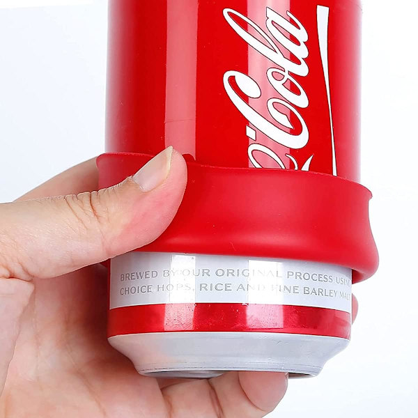 Silikone Sleeves med sodavandsdåse-look til 12FL OZ 355ml dåser (Rød)[YDE]