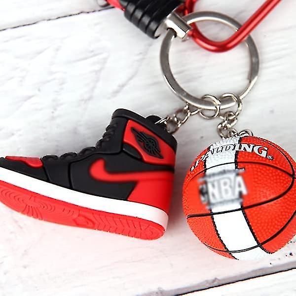 Sneakers nøglering, 3d mini basket sko nøgleringe til mænd kvinder børn, mode sport nøgleringe gave til sportsfanatikere, voksen, kvinde