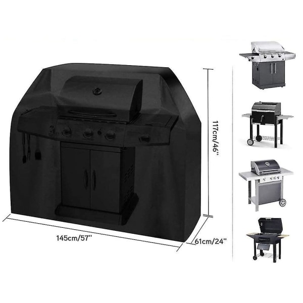 Grilltrekk, vanntett grilltrekk for grill, 145x61x117cm