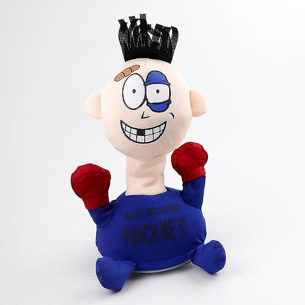 Kreativ Rolig Elektrisk Plysch Leksak Punch Me Doll Roliga Känslor Stressavlastning