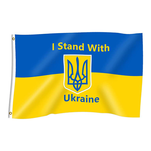 Ukrainas flag Nationella polyesterflaggor USA Ukrainsk venskapsbanner 90*150 cm B