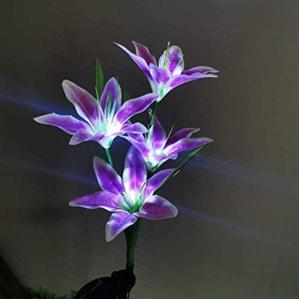 2er-Pack Solar Lily Stake Lights Garden Pathway Outdoor Ya