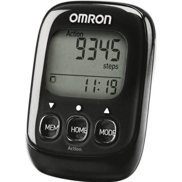 Stegräknare - Omron - HJ325-EBK - Stegmätning - Kaloriberäkning - Energisparläge