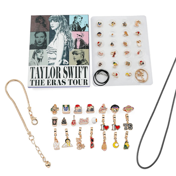 Taylor Swift Blind Box Gaver - Elskere, Speak Now, Midnatt, Reputation, Musikkalbum Armbånd - Blind Box Julekalender