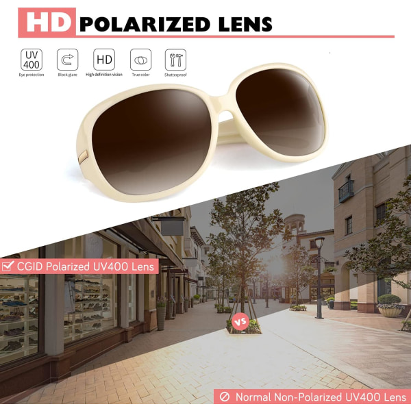 Polariserte damesolbriller UV-beskyttelse
