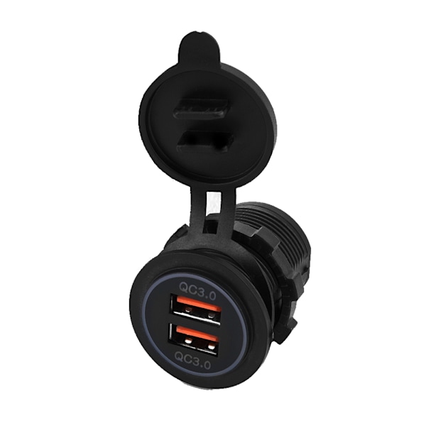 Kaksois QC3.0 Pikalataus Kaksois USB Laturi Pistorasia Virta 12/24V Auto Moottoripyörä Vene