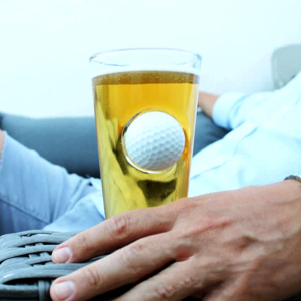 Golfboll fast i ölglaskopp Återanvändbar mugg Bar Club Dryckesgods 1 st
