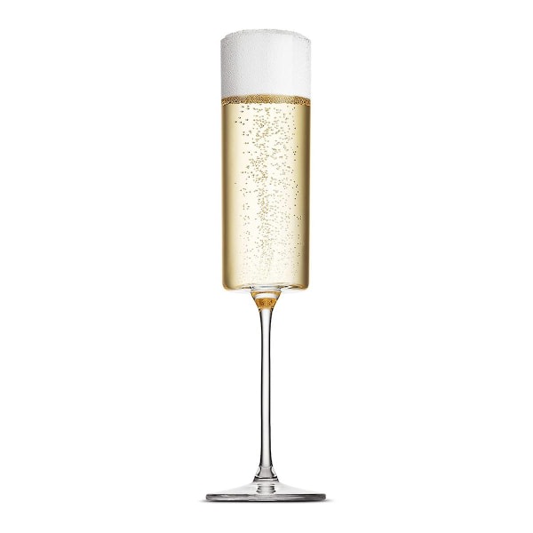 Champagne by the Glass 4 kpl 6 oz Champagne Flutes Set med 4, Premium fyrkantiga glas vinglas