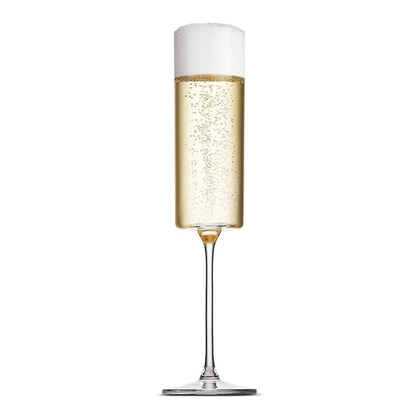 Champagne by the Glass 4-pack 6 oz Champagne Flutes Set med 4, Premium fyrkantiga glas vinglas