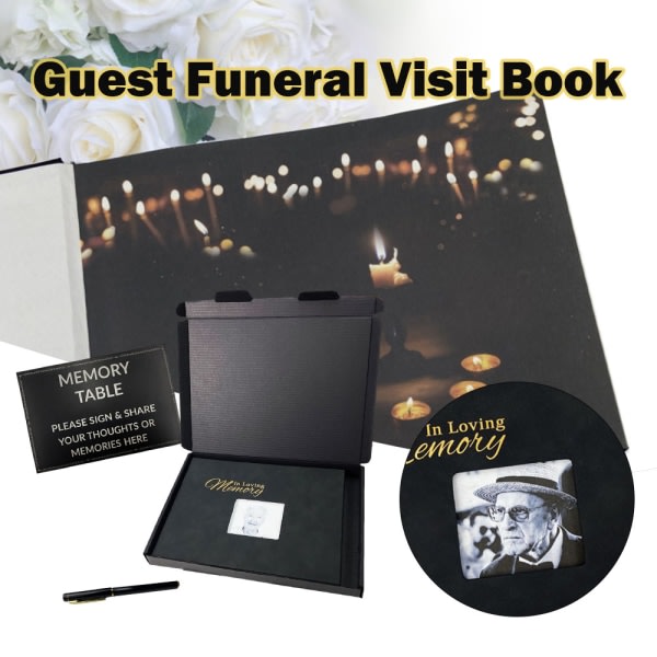 62 sidor Begravningsgästböcker Inbunden minnesstund Inbunden begravningsexamen gästböcker